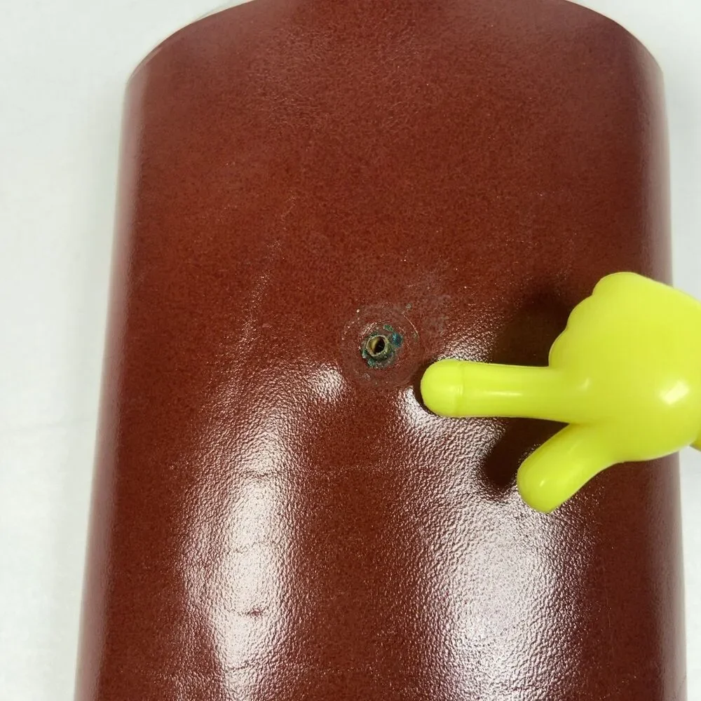 Vintage Glass Hip Flask With Leather Case And Silver Tone Hardware